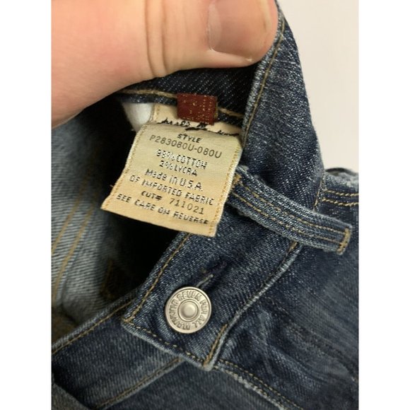 Seven 7 For All Mankind Sz 28 Med Wash Straight Leg Denim Jeans Bedazzled Y2K - Picture 6 of 9